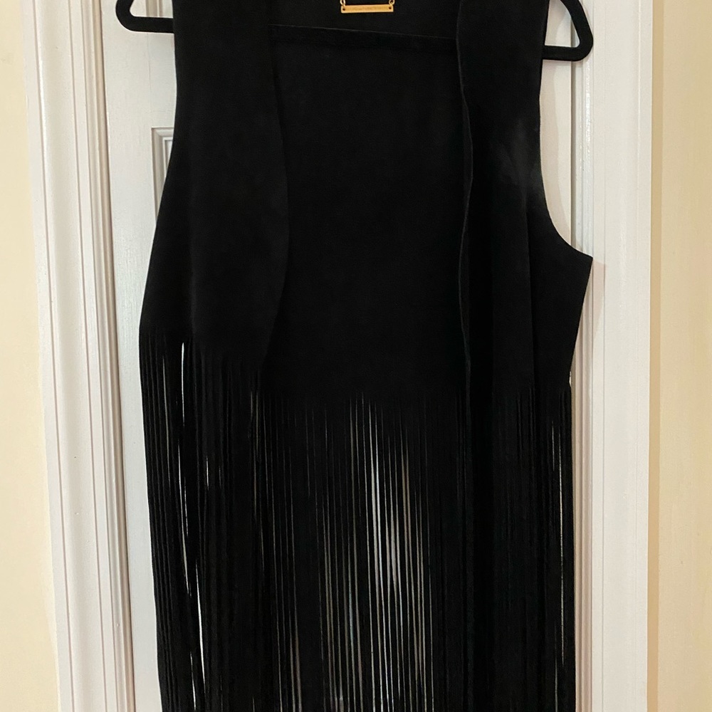 diane von furstenberg vest leather suede - Picture 3 of 8